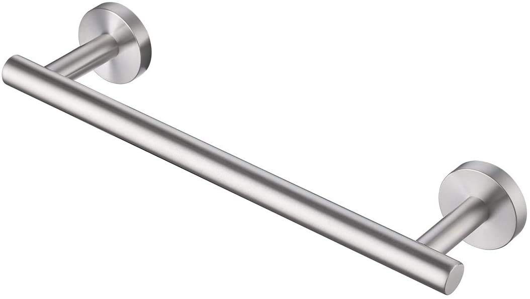 Umi. by Amazon Towel Rail Self Adhesivel Towel Holder Tack 12 Inches/ 30 cm for Bathroom Kitchen Cloths Hanger SUS304 Brushed Stainless Steel Wall Mount, A2000S30DG-2