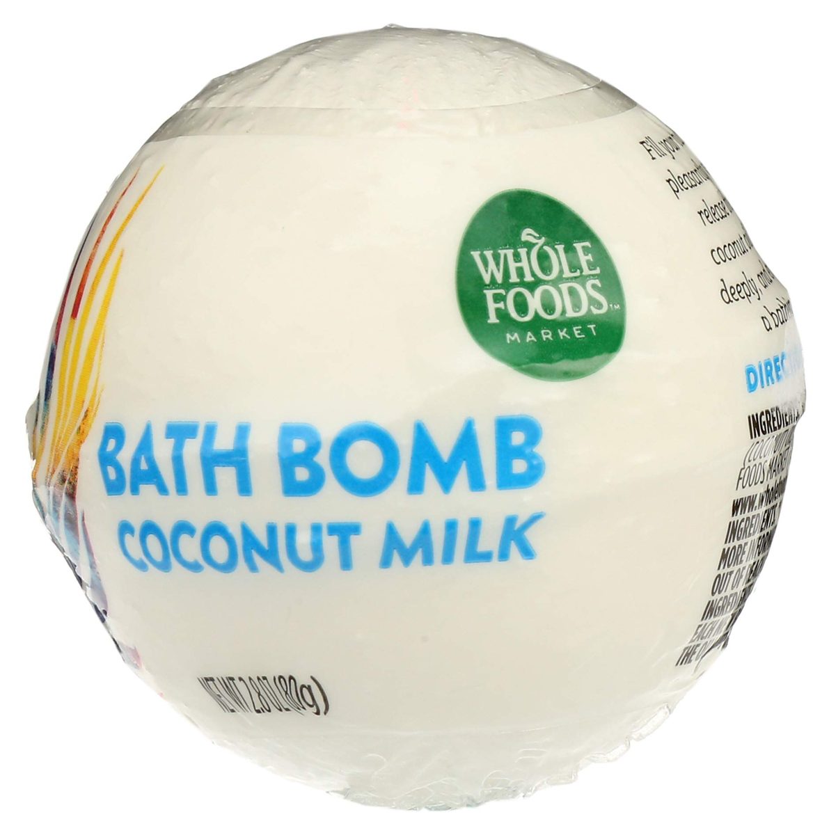 Whole Foods Market, Bath Bomb Fizzing Coconut Milk, 2.3 Ounce