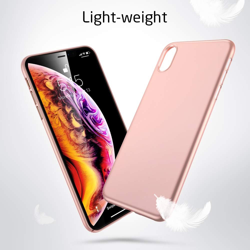 Eono iPhone Xs Max Case,Slim Black Shock Absorption Hard TPU Cover Case [Ultra-Thin and Highly Protective] for the iPhone Xs Max, Rosegold
