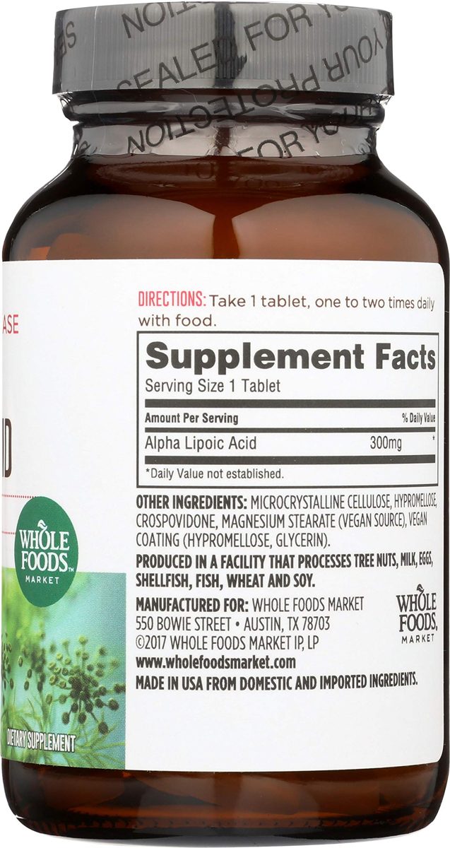 Whole Foods Market, Alpha Lipoic Acid 300mg, 120 ct