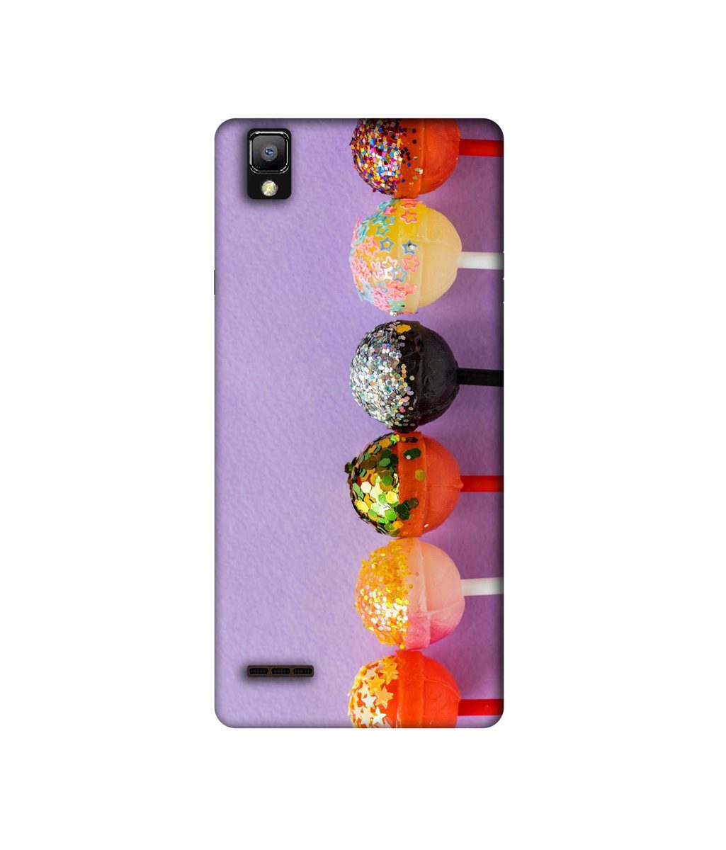 Amazon Brand - Solimo Designer Gilliter Lollipops 3D Printed Hard Back Case Mobile Cover for Oppo A35
