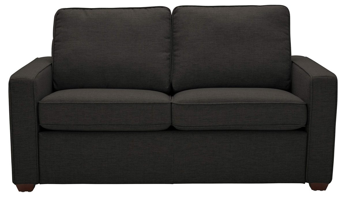 Amazon Brand – Rivet Andrews Contemporary Loveseat Sofa with Removable Cushions, 67"W, Dark Grey