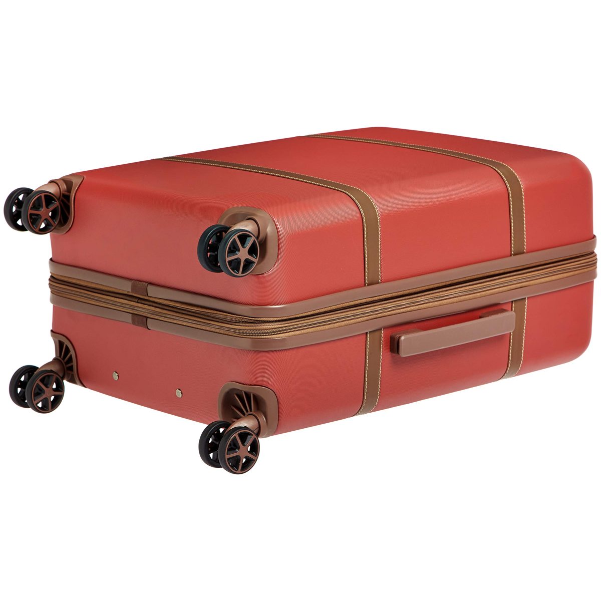 AmazonBasics Vienna Luggage Expandable Suitcase Spinner, 24-Inch, Red