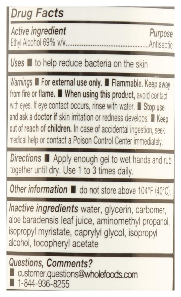 365 by Whole Foods Market, Hand Sanitizer Gel, Fragrance Free, 2 Fl Oz