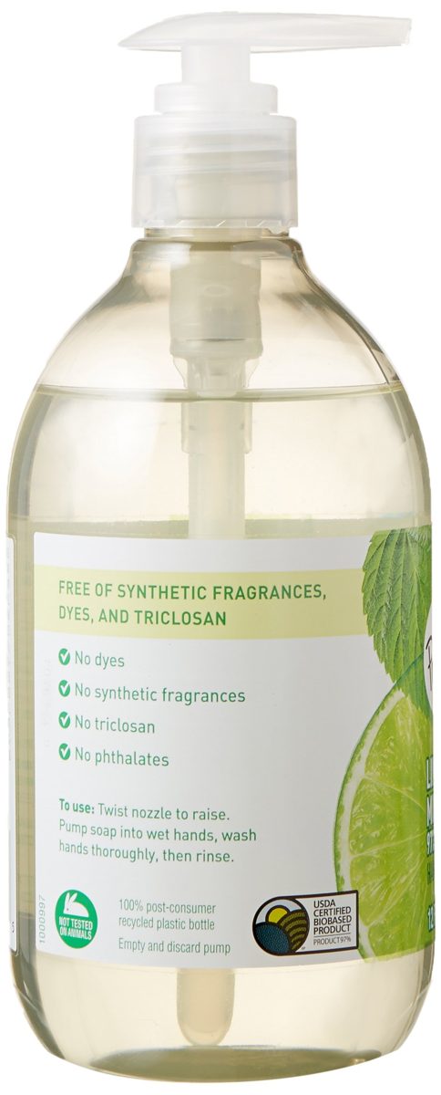 Amazon Brand - Presto! Biobased Hand Soap, Lime Mint Scent (6 pack)