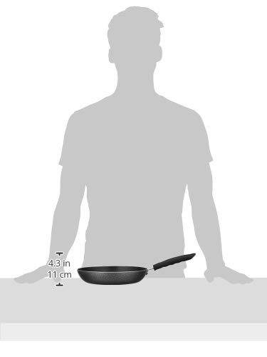 Amazon Brand - Solimo Non Stick Frypan (24 cm, Hammertone finish, 3 coat, 2.9mm thickness)