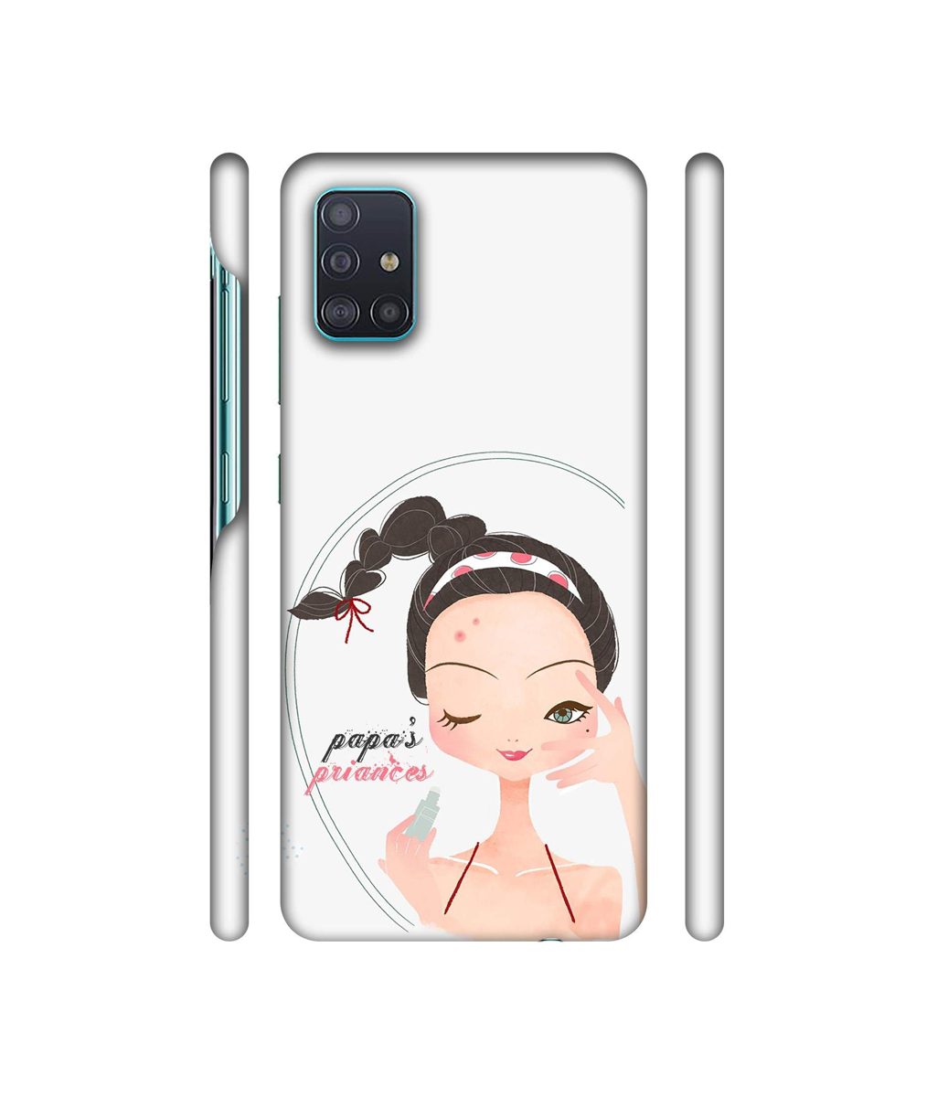 Amazon Brand - Solimo Designer Papa's Princess 3D Printed Hard Back Case Mobile Cover for Samsung Galaxy A71