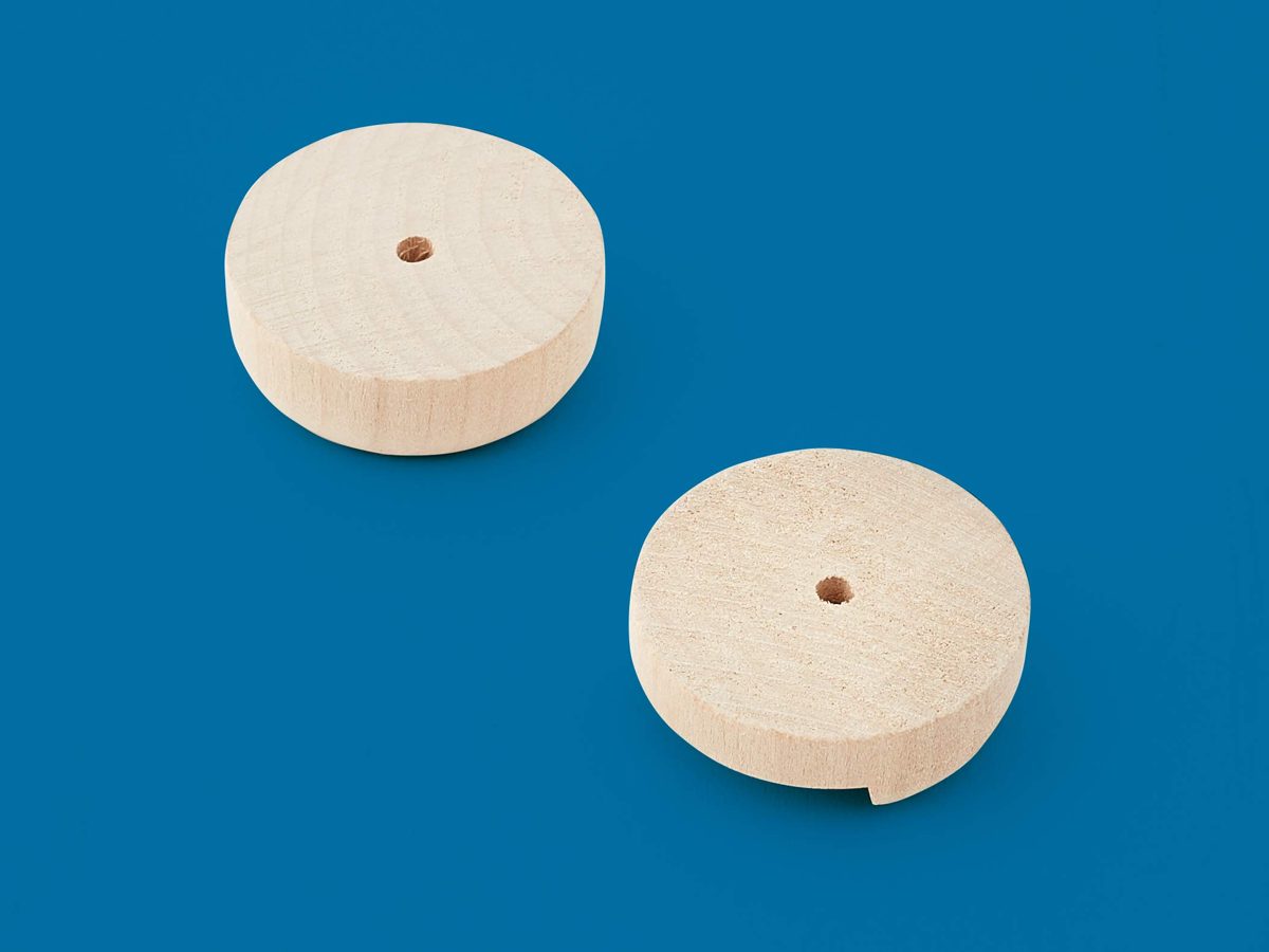 AmazonCommercial Rod Holder Closet Pole Socket, Wood, 5-Pack