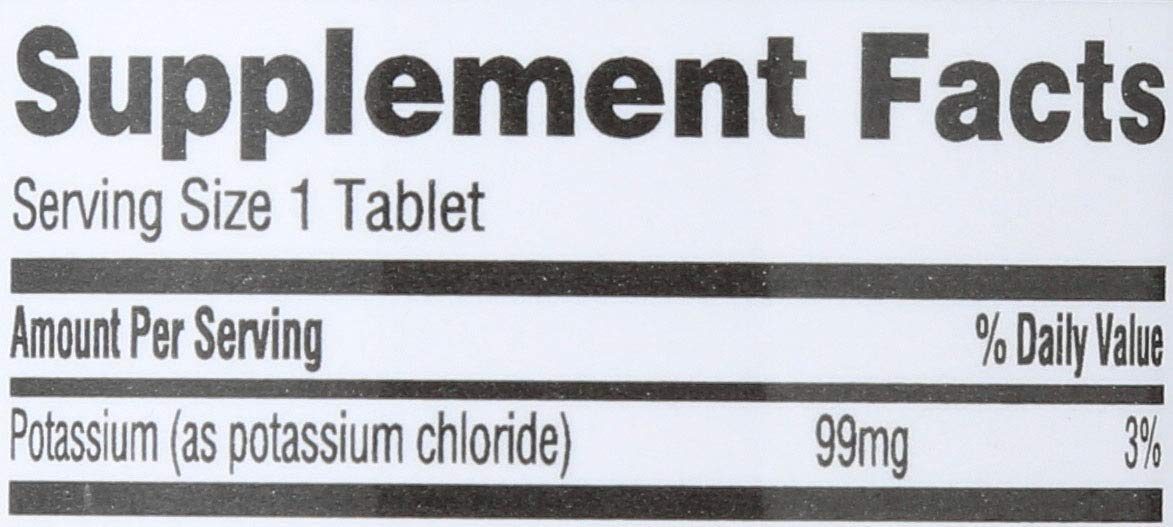 365 Everyday Value, Potassium 99mg, 100 ct