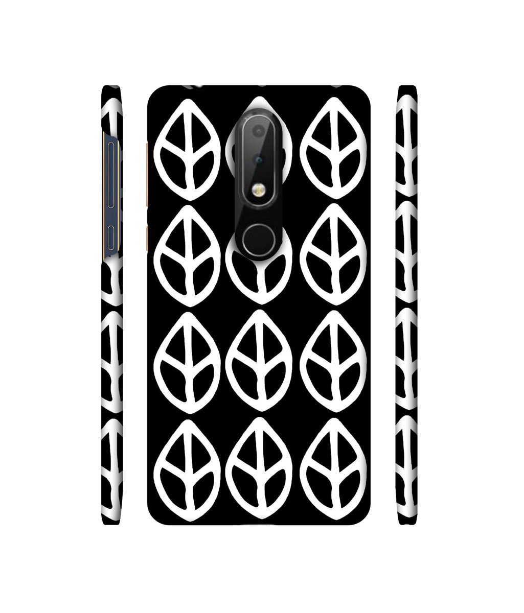 Amazon Brand - Solimo Designer White Leaf Texture 3D Printed Hard Back Case Mobile Cover for Nokia 6.1 Plus