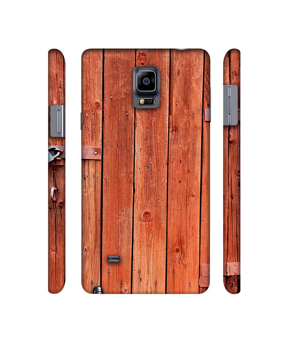 Amazon Brand - Solimo Designer Wooden Door 3D Printed Hard Back Case Mobile Cover for Samsung Galaxy Note 4