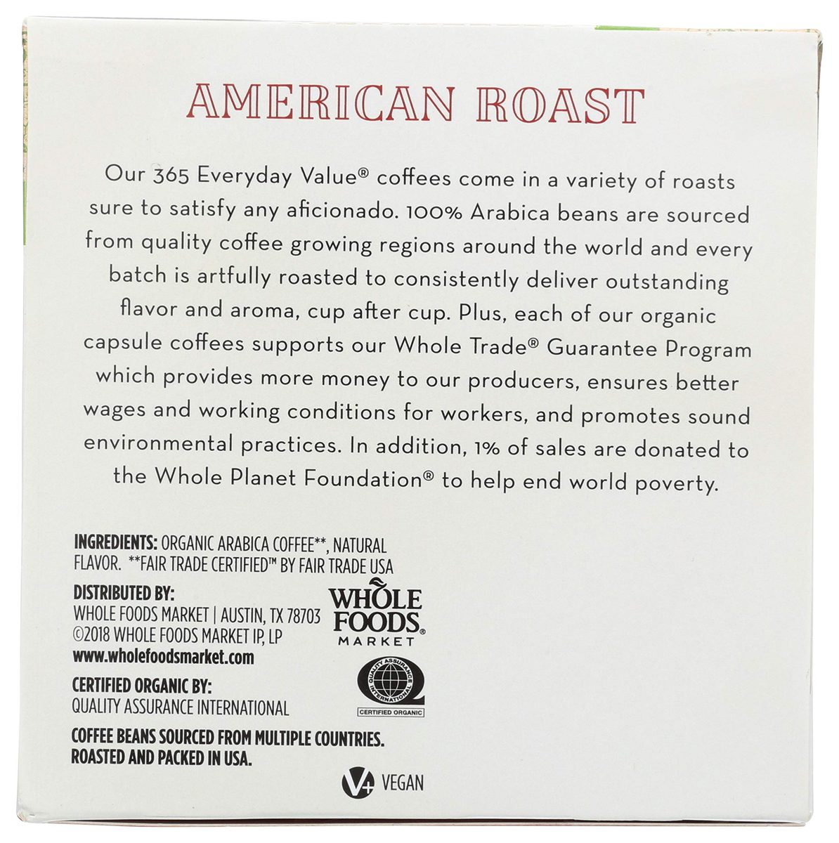 365 Everyday Value, Coffee Peppermint Capsule Organic, 0.92 Gram, 12 Pack