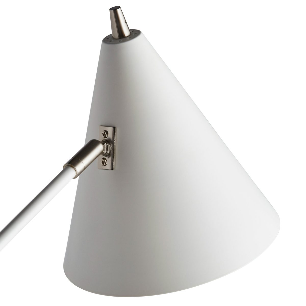 Amazon Brand – Rivet Mid-Century Modern Concrete Task Floor Lamp With Light Bulb - 57 Inches, Matte White