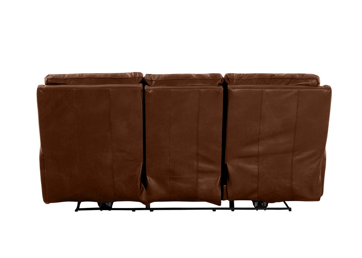 Stone & Beam Alcoff Leather Power Recliner Sofa, 87" W, Chestnut