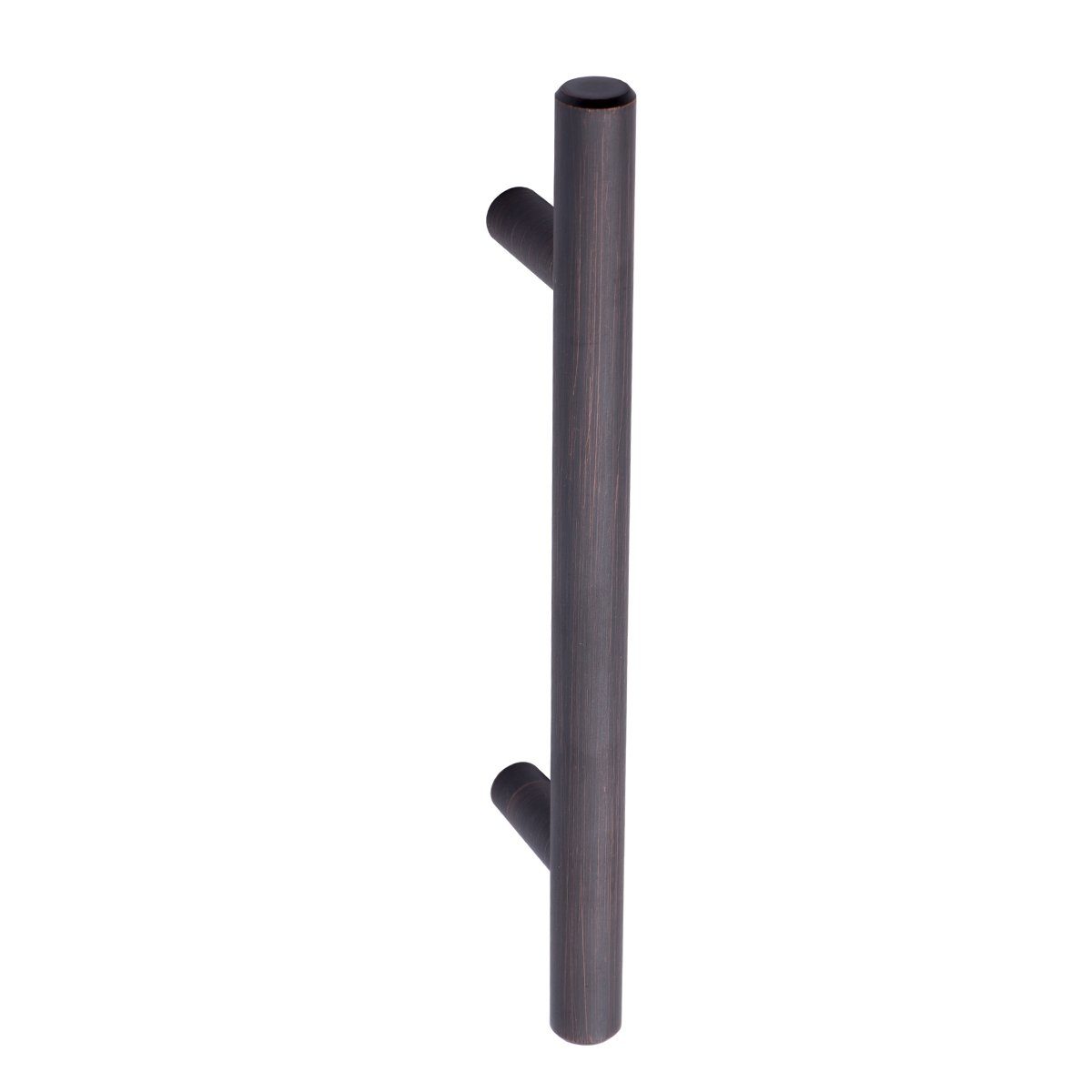 AmazonBasics Euro Bar Cabinet Handle (1/2-inch Diameter), 6.38-inch Length (4-inch Hole Center), Oil Rubbed Bronze, 10-Pack