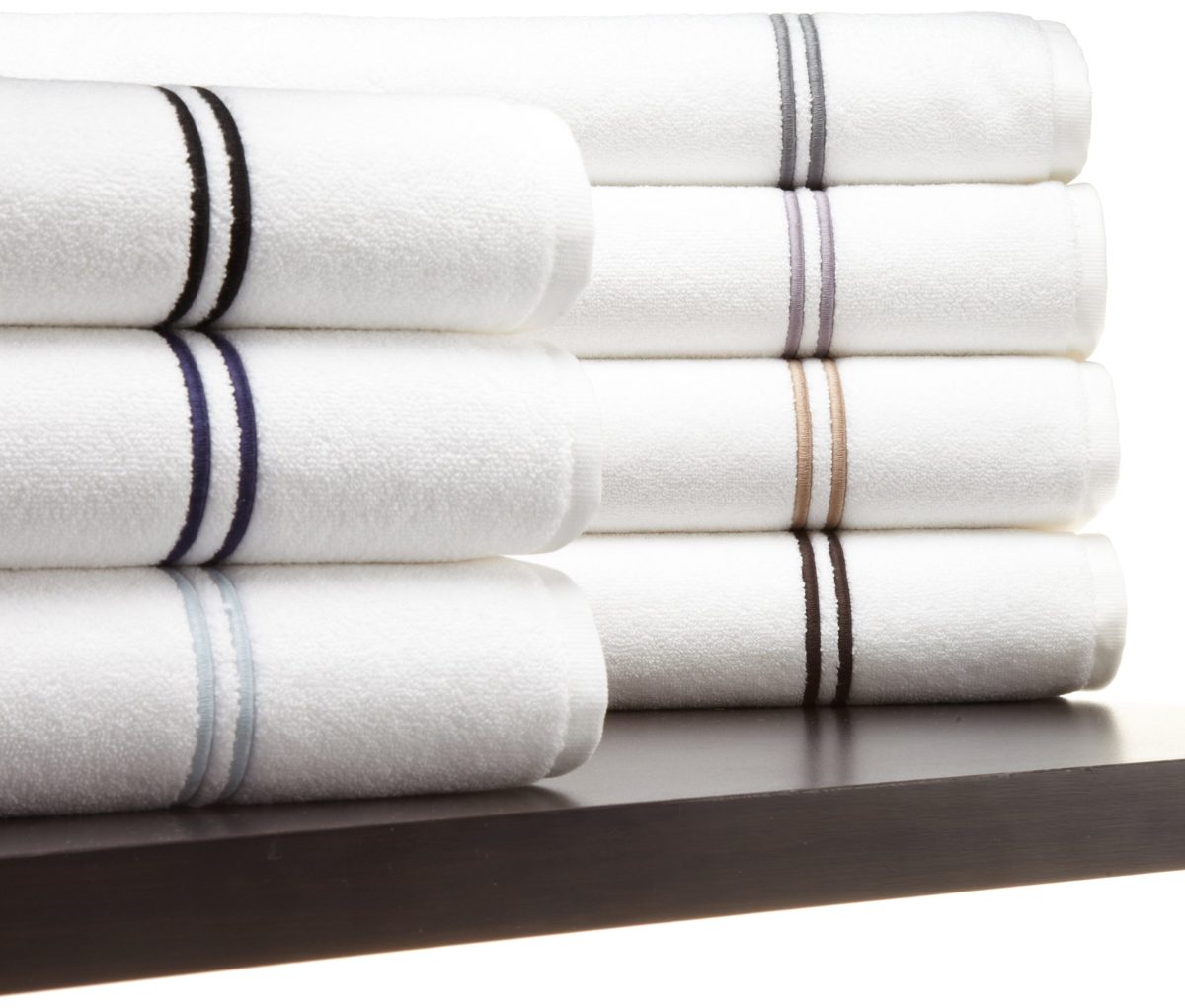 Pinzon 700-Gram Hotel Stitch Hand Towel, Black