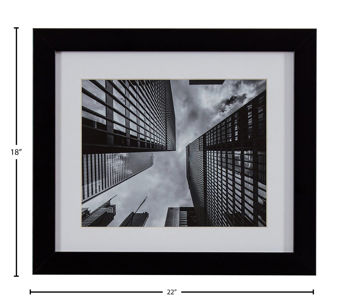 Rivet Black and White Matted Skyscrapers