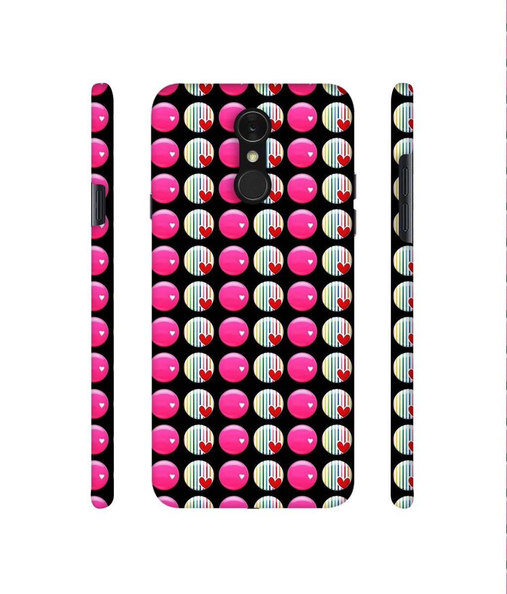 Amazon Brand - Solimo Designer Small Two Color Circle 3D Printed Hard Back Case Mobile Cover for LG Q7