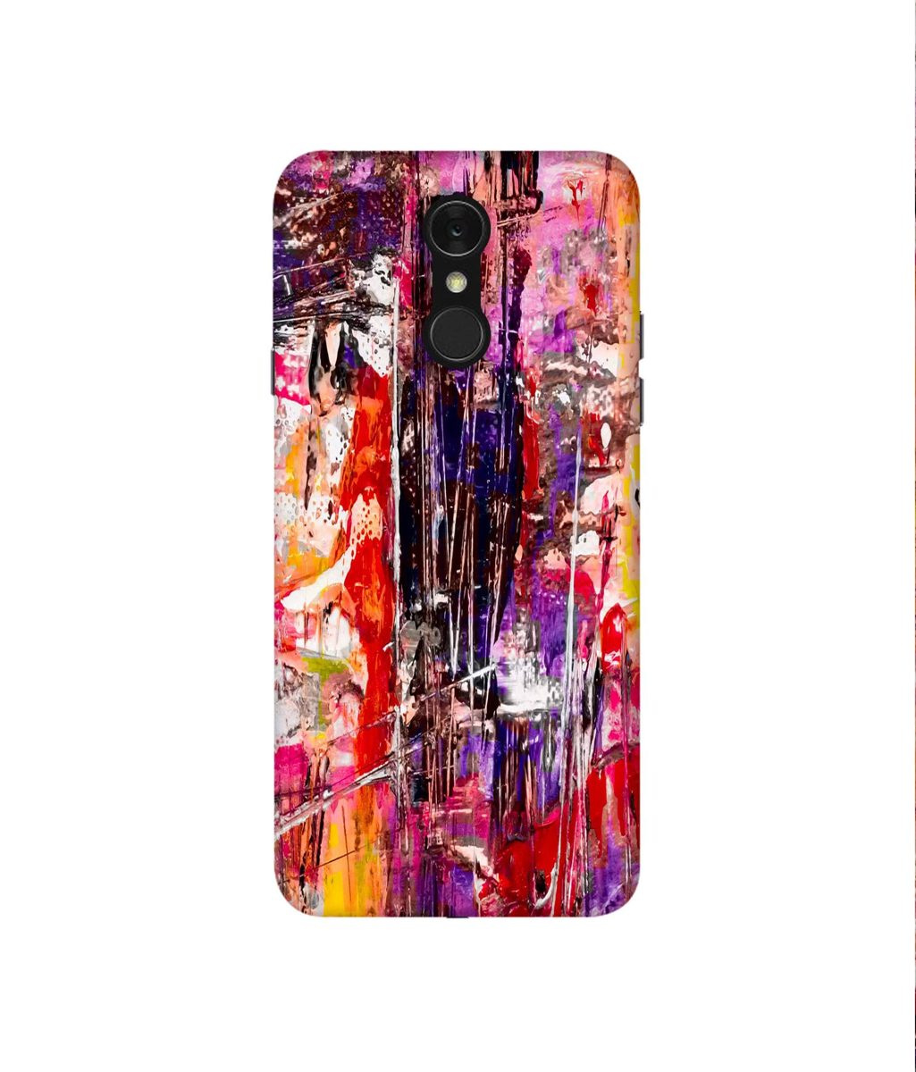 Amazon Brand - Solimo Designer Mashup of Multicolor 3D Printed Hard Back Case Mobile Cover for LG Q7