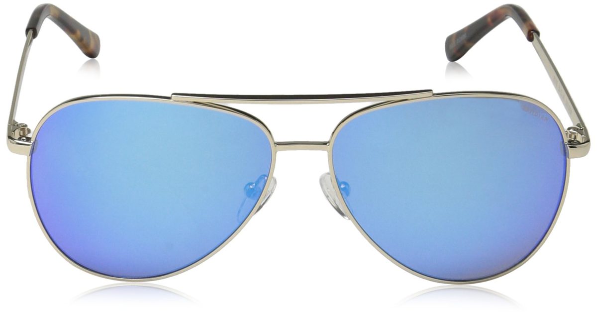 Obsidian Sunglasses for Women or Men Aviator Frame 01, Gold, 58 mm