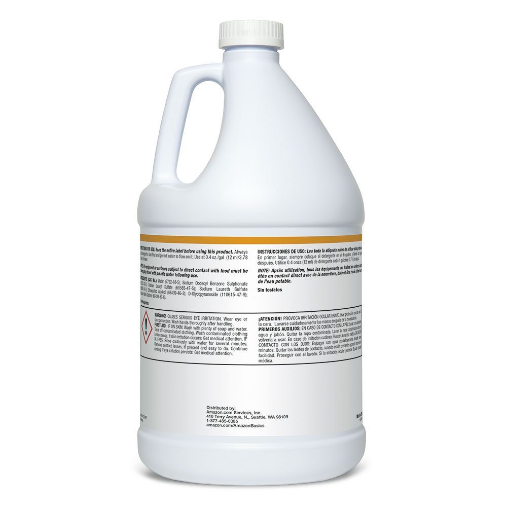 AmazonBasics Heavy-Duty Dishwashing Detergent, Citrus, 1-Gallon, 144-Pack