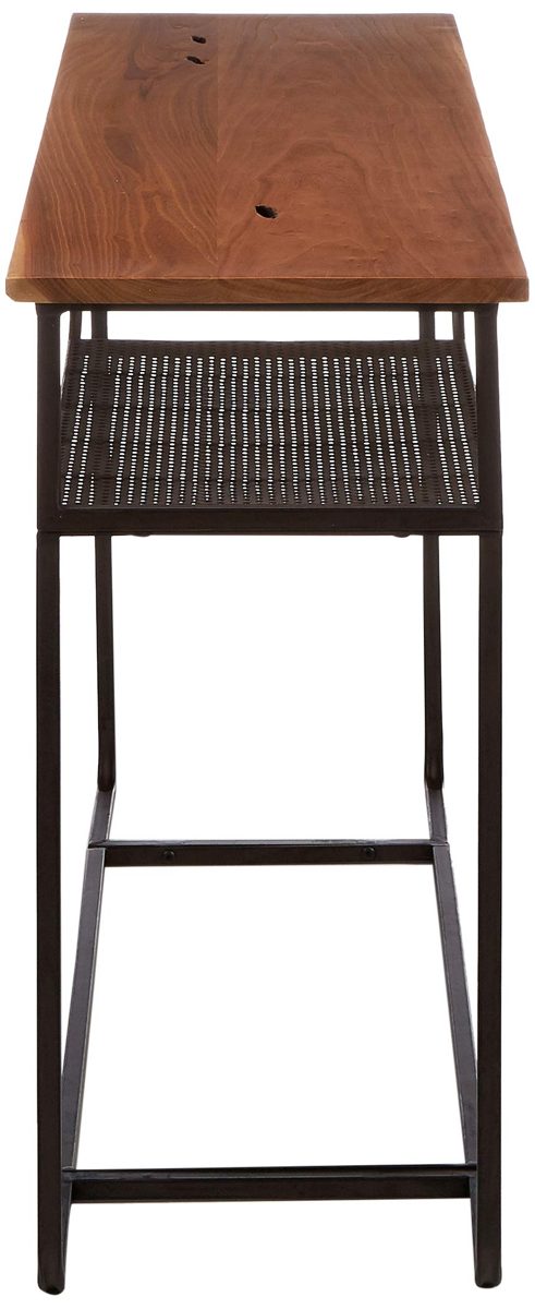 Amazon Brand Rivet Console with Metal Shelf 110 x 35 cm Elme/Black Metal Frame