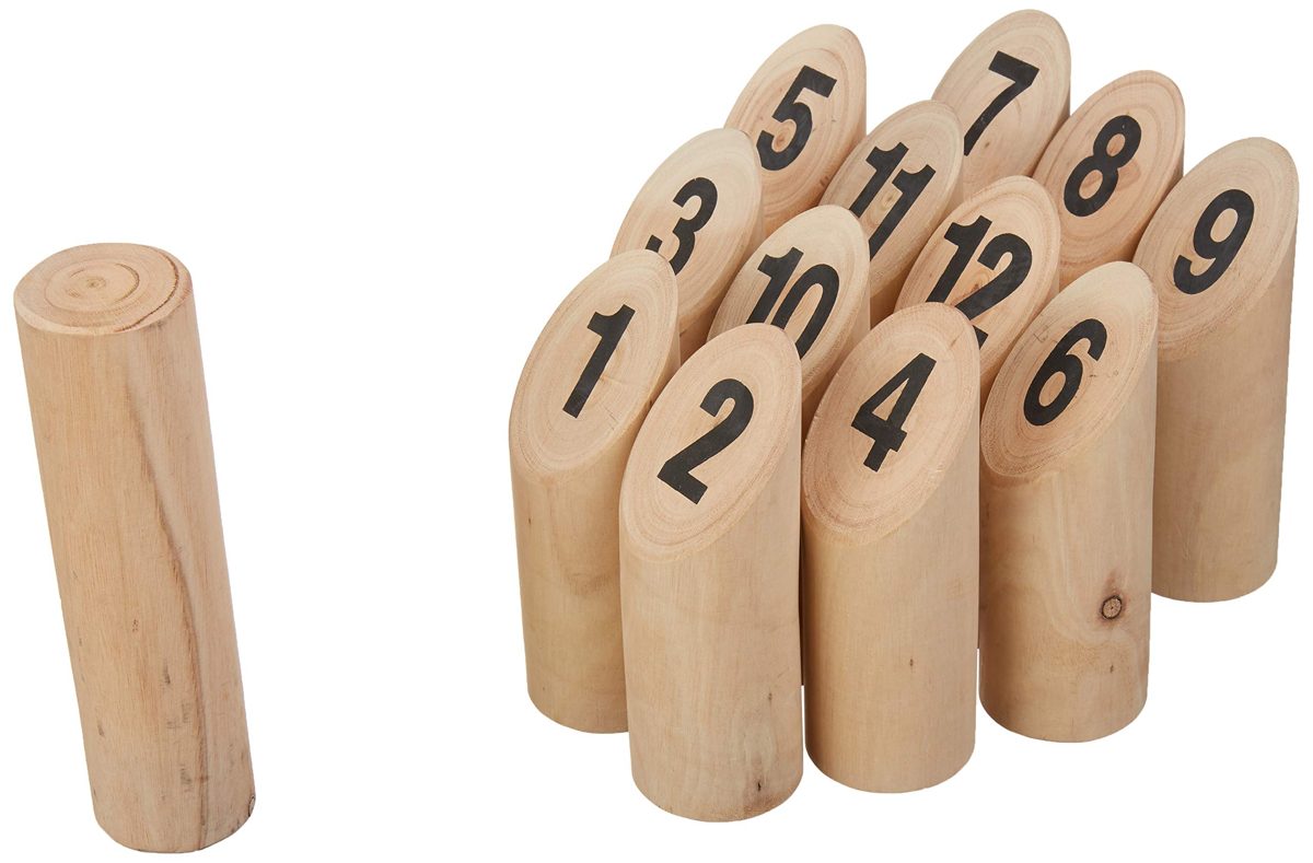 AmazonBasics Number Kubb Game Set