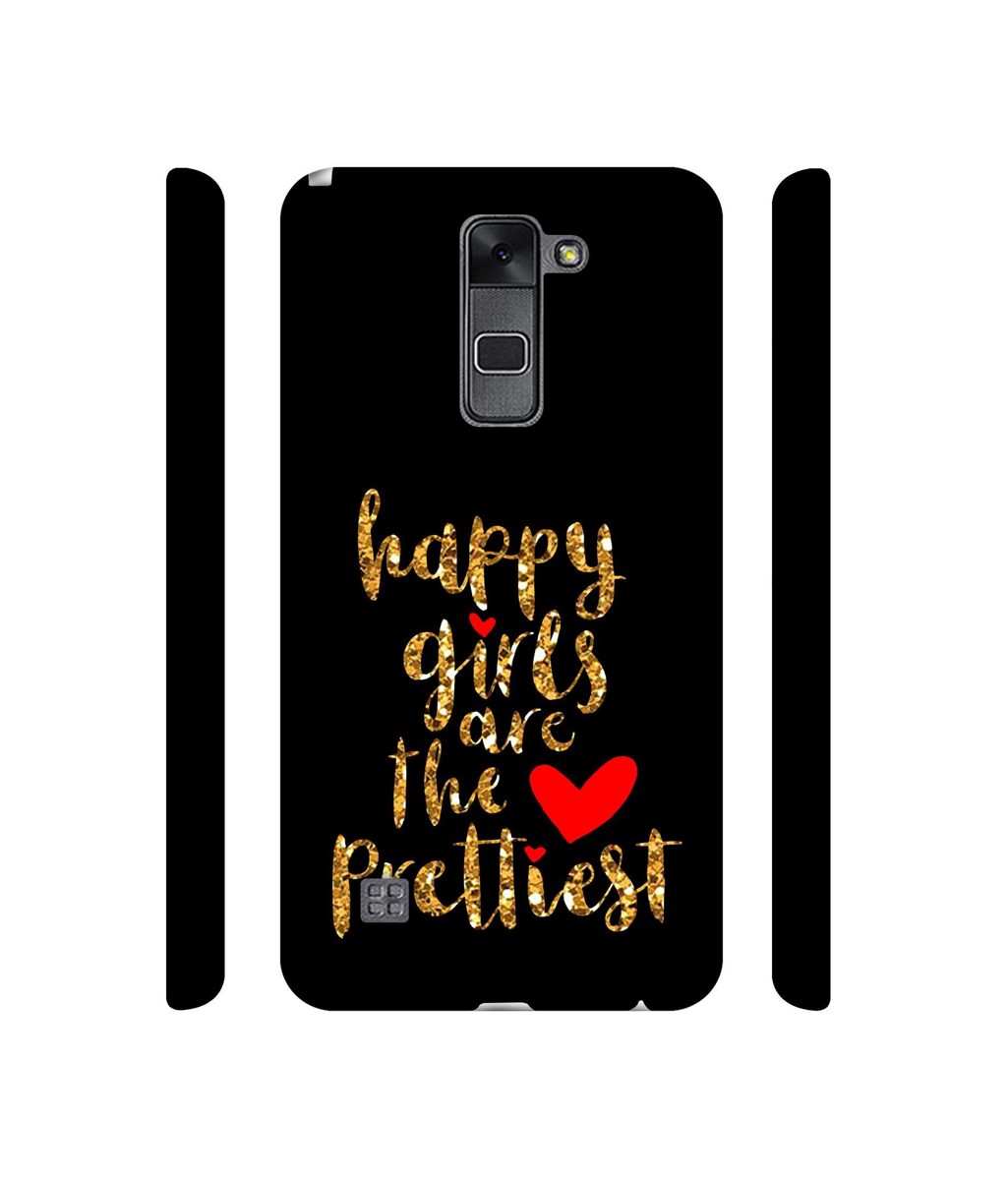 Amazon Brand - Solimo Designer Happy Girls are The Prettiest 3D Printed Hard Back Case Mobile Cover for LG Stylus 2