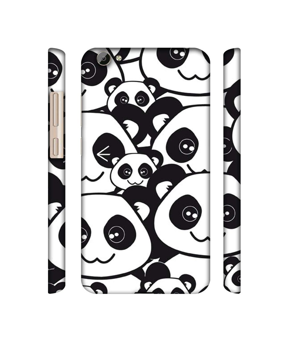 Amazon Brand - Solimo Designer Panda Texture 3D Printed Hard Back Case Mobile Cover for Vivo Y66