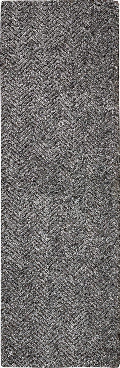 Amazon Brand – Rivet Contemporary Chevron Runner Hallway Rug, 7' 6" x 2' 3", Grey