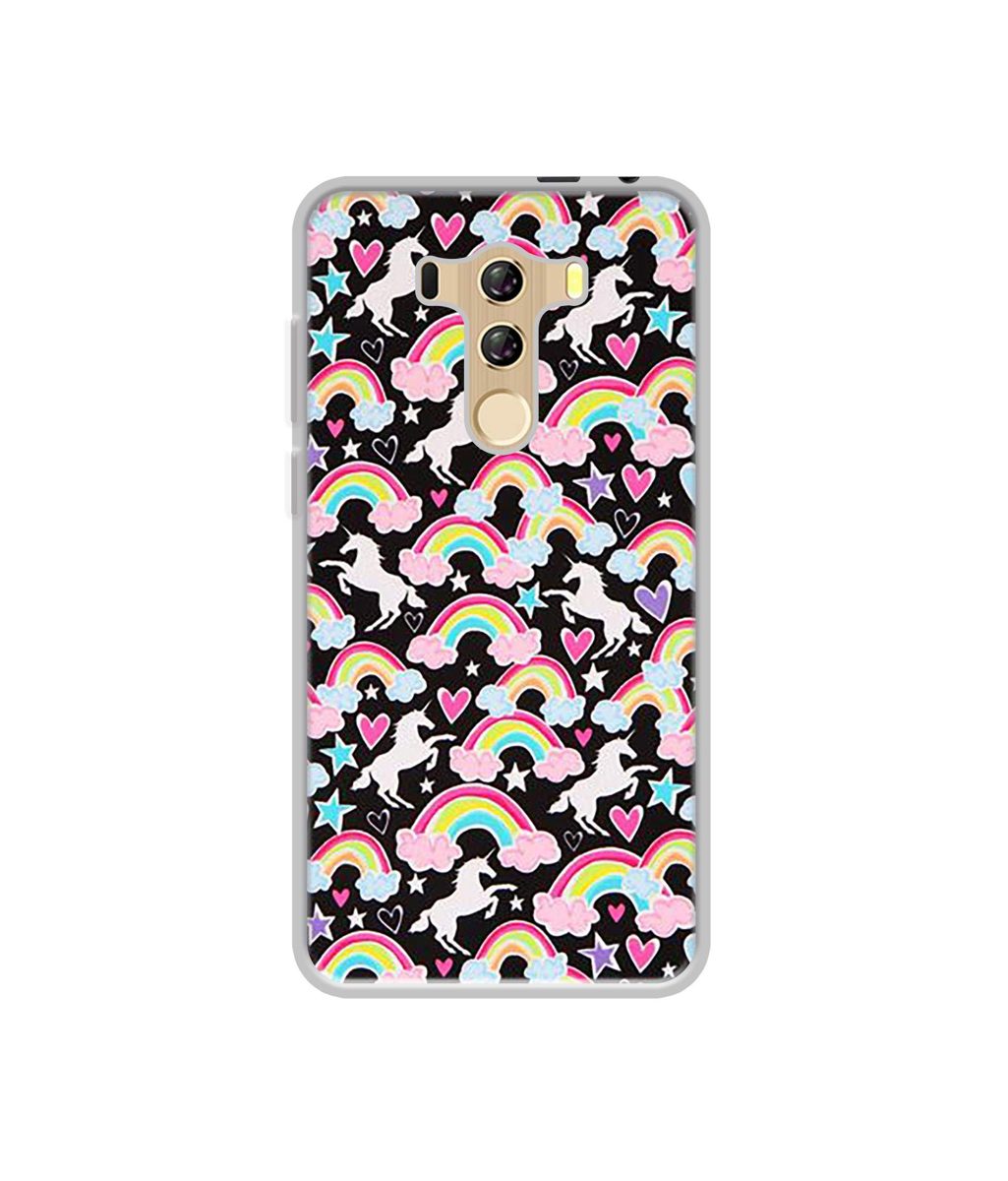 Amazon Brand - Solimo Designer Unicorn Texture UV Printed Soft Back Case Mobile Cover for I Kall K4