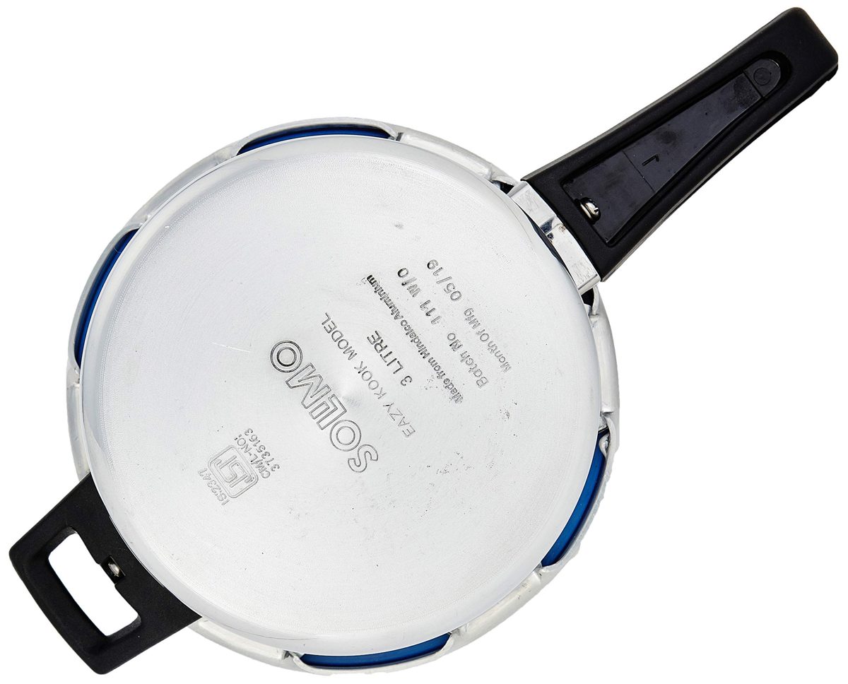 (Renewed) Amazon Brand - Solimo Aluminium Outer Lid Pressure Cooker (3L, ISI Certified, Gas Stove compatible)
