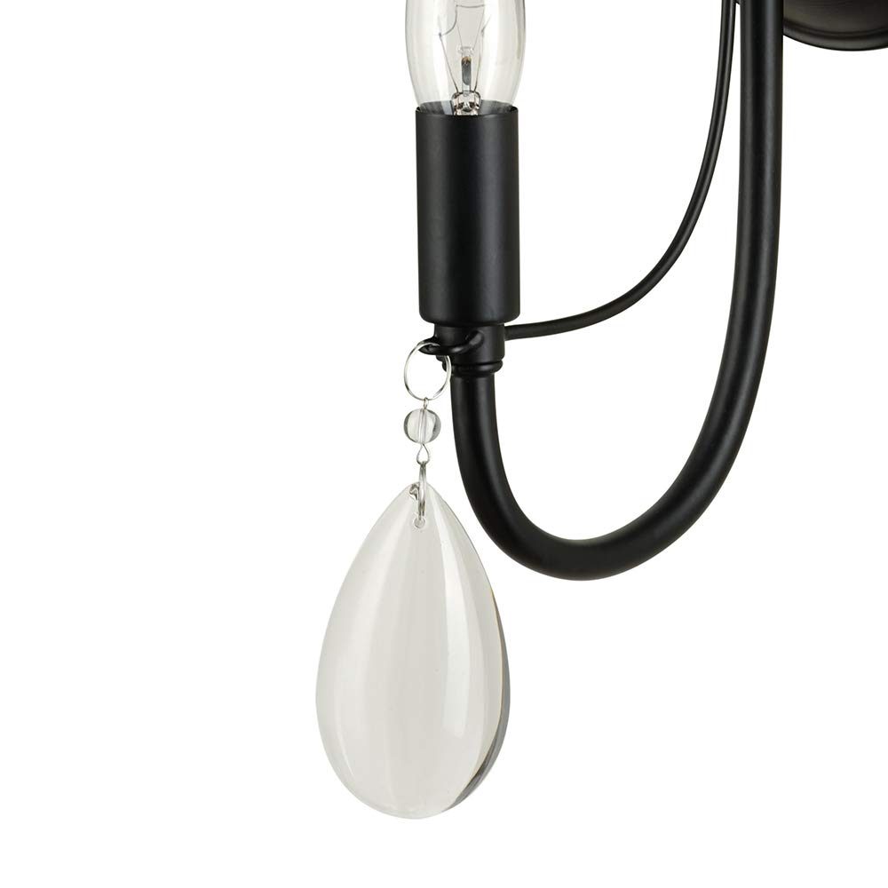 Amazon Brand – Ravenna Home Scroll Decor Wall Sconce with LED Light Bulb, 17"H, Dark Bronze