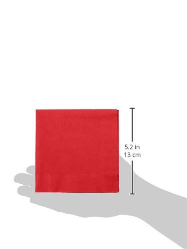 AmazonBasics Embossed Beverage Napkin, 2-Ply, 1/4 Fold, 9.5" x 9.5", White, 1000-Count