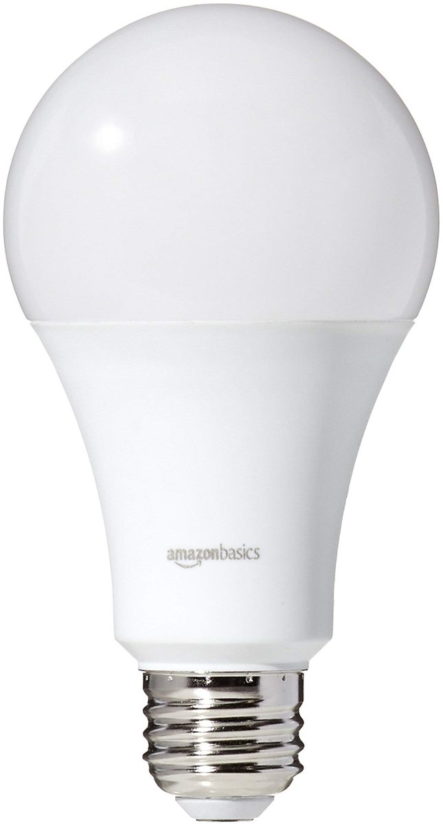 AmazonBasics 100 Watt Equivalent, Soft White, Dimmable, A21 LED Light Bulb | 6-Pack (Renewed)