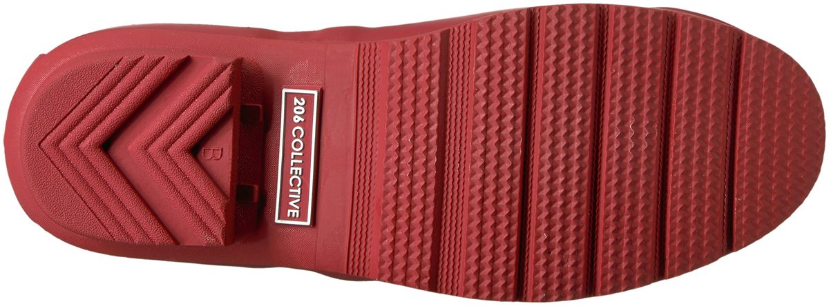 Amazon Brand - 206 Collective Women's Linden Mid Rain Boot, Burgundy, 7 B US