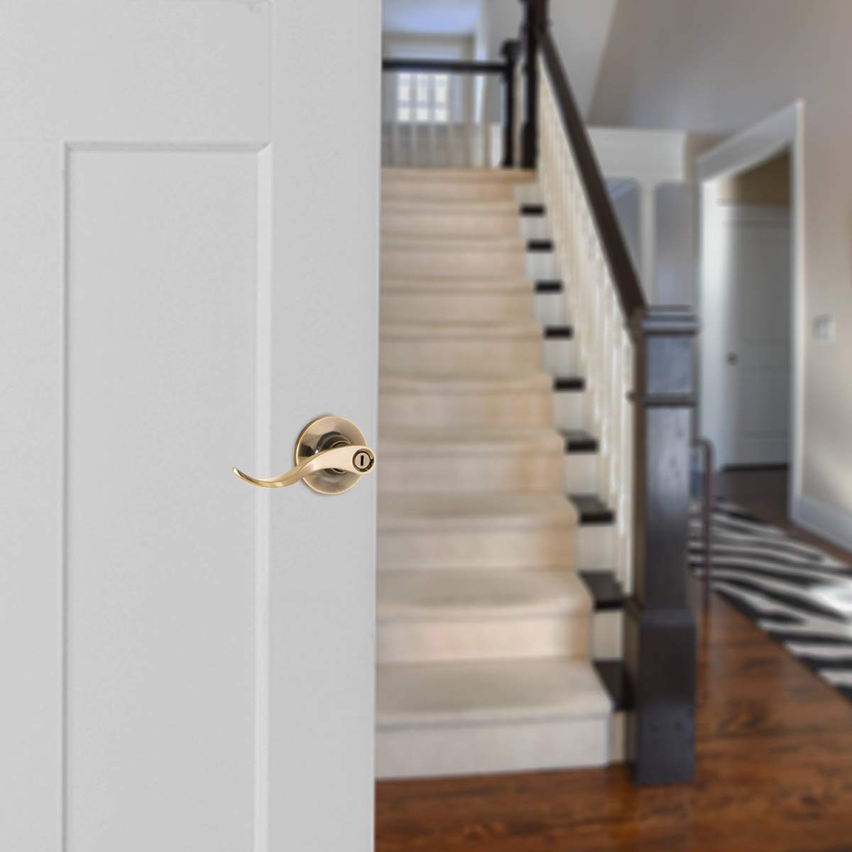 AmazonBasics Door Levers - Wave AB-DH505-AB 1