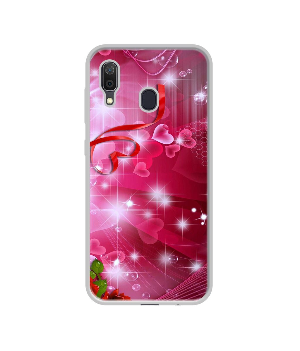 Amazon Brand - Solimo Designer Love UV Printed Soft Back Case Mobile Cover for Samsung Galaxy A30