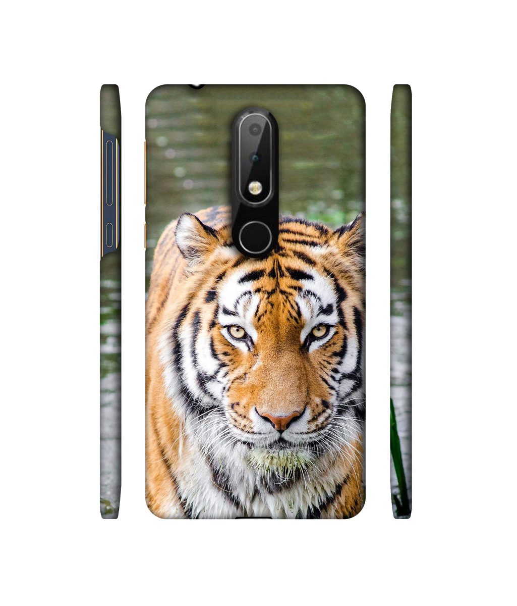 Amazon Brand - Solimo Designer Tiger in Water 3D Printed Hard Back Case Mobile Cover for Nokia 6.1 Plus
