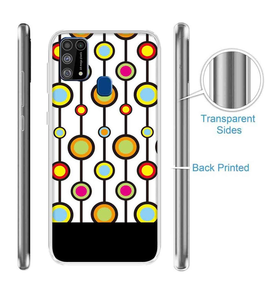 Amazon Brand - Solimo Designer Multicolor Bubble Line Pattern Printed Soft Back Case Mobile Cover for Samsung Galaxy M31
