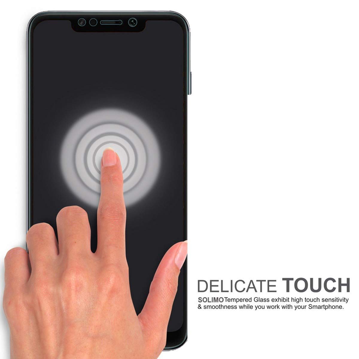 Amazon Brand - Solimo Xiaomi Pocophone F1 Premium Full Body Tempered Glass