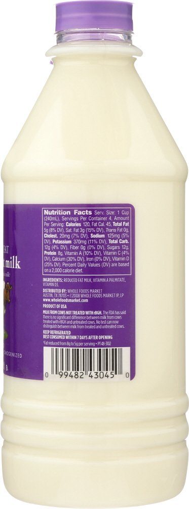 365 Everyday Value, Reduced Fat 2% Milk, Quart