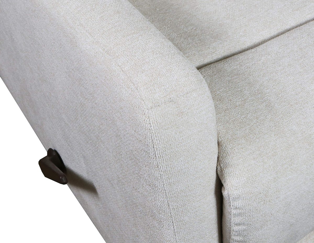 Ravenna Home Beaver Creek Upholstered Rocking Recliner Chair with Swivel, 40"W, Cream