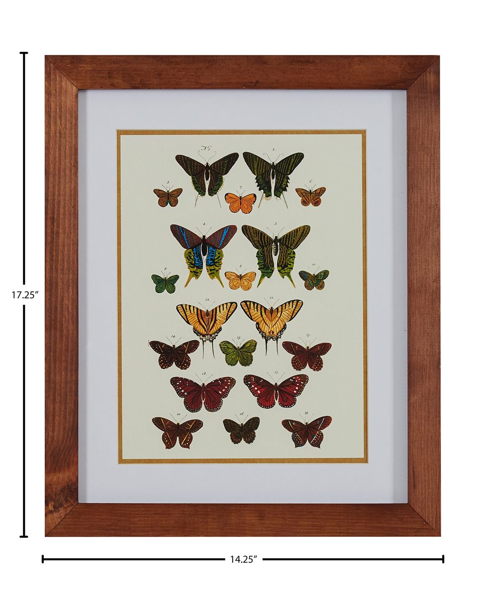 Modern Green and Gold Butterfly Print
