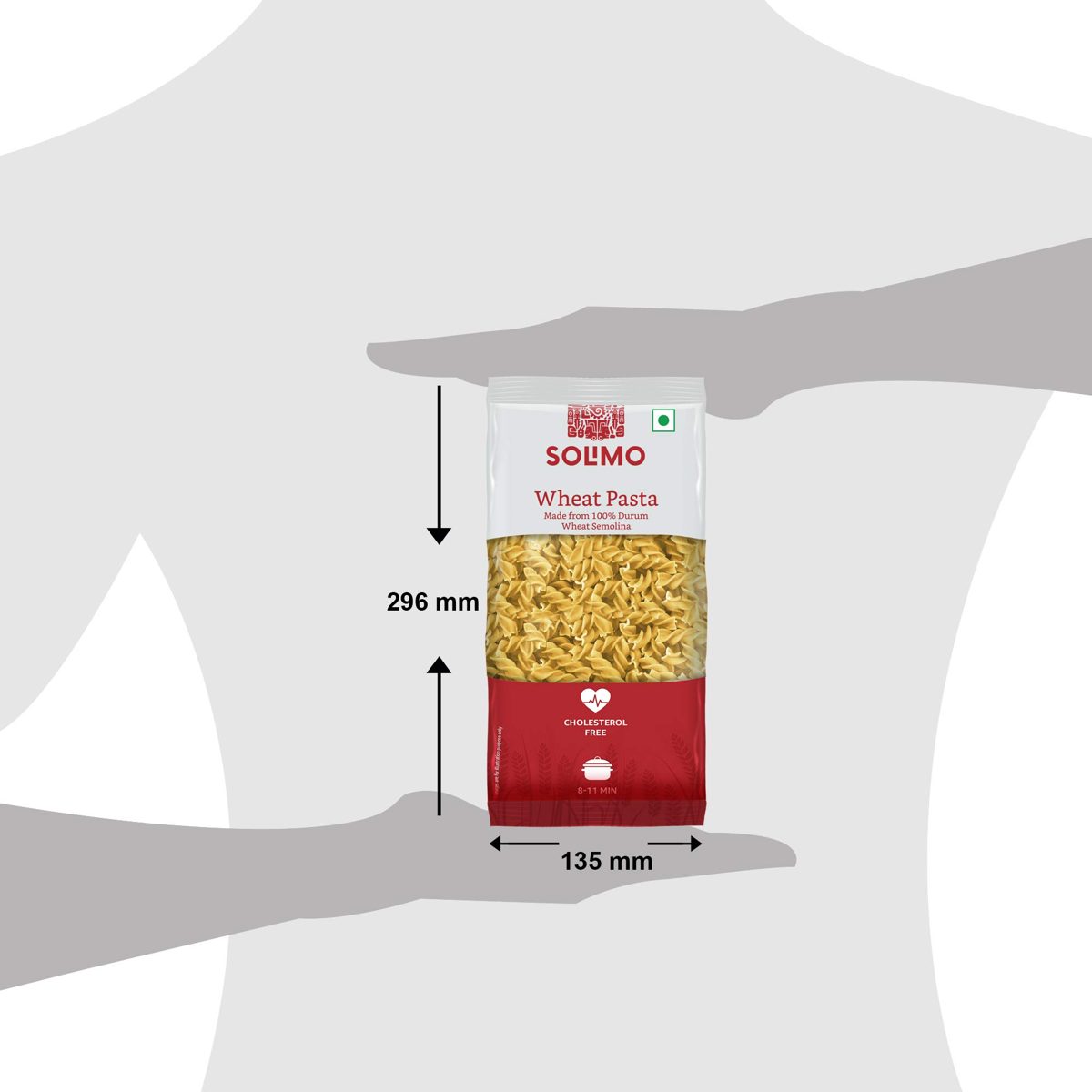 Amazon Brand - Solimo Durum Wheat Fusilli Pasta, 500g