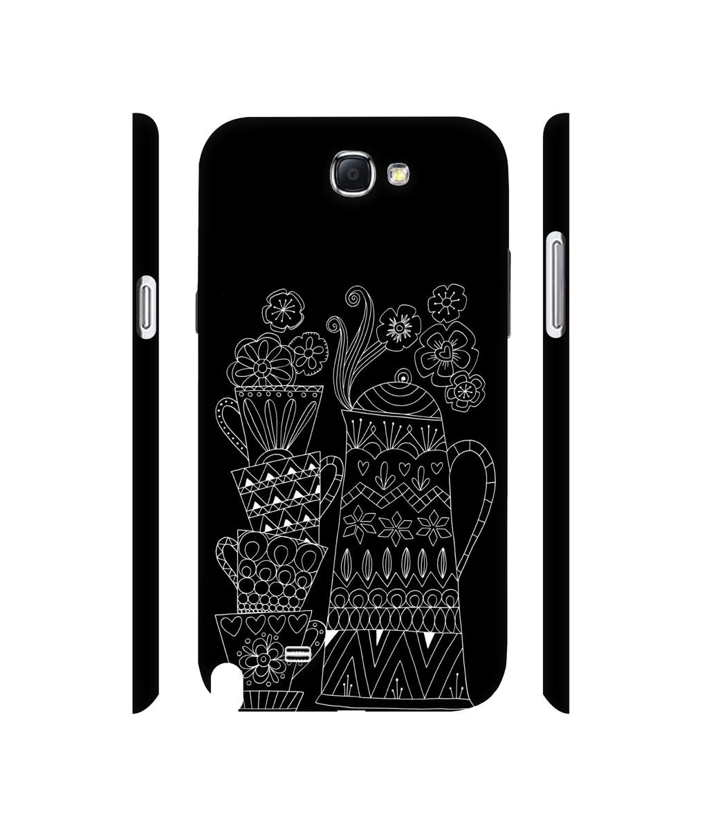Amazon Brand - Solimo Designer Cups and Tea Pot 3D Printed Hard Back Case Mobile Cover for Samsung Galaxy Note 2 N7100