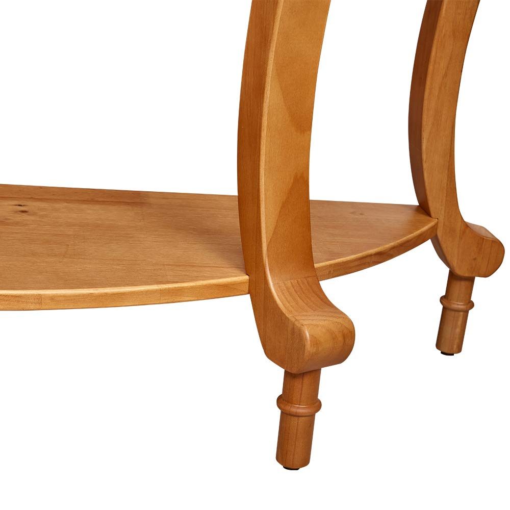 Amazon Brand – Ravenna Home Traditional Solid Pine End Table, 28'' H, Oak Finish