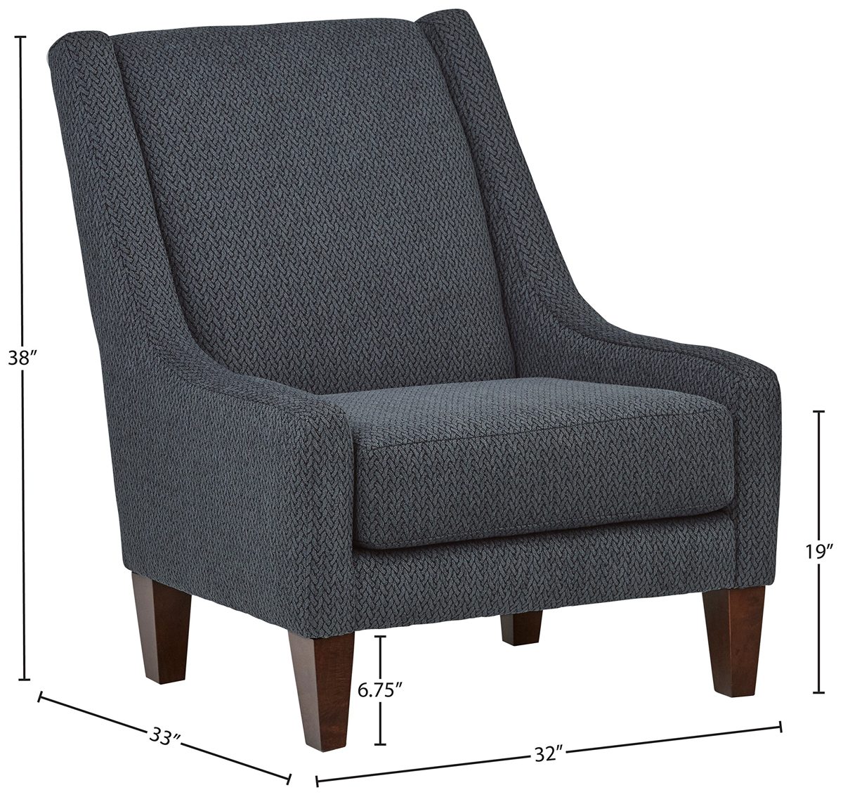 Amazon Brand – Stone & Beam St. Cloud Modern Armless Accent Chair, 32"W, Steel