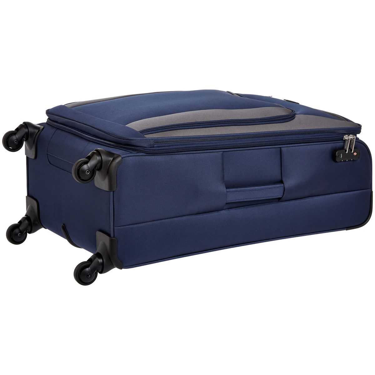 Amazon Brand - Solimo 78 cms Softsided Suitcase with Wheels and TSA Lock, Blue