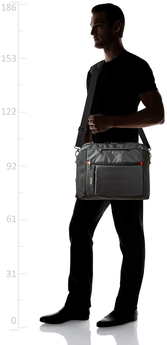 Amazon Brand - Solimo 3 in 1 Messenger Bag (Grey)